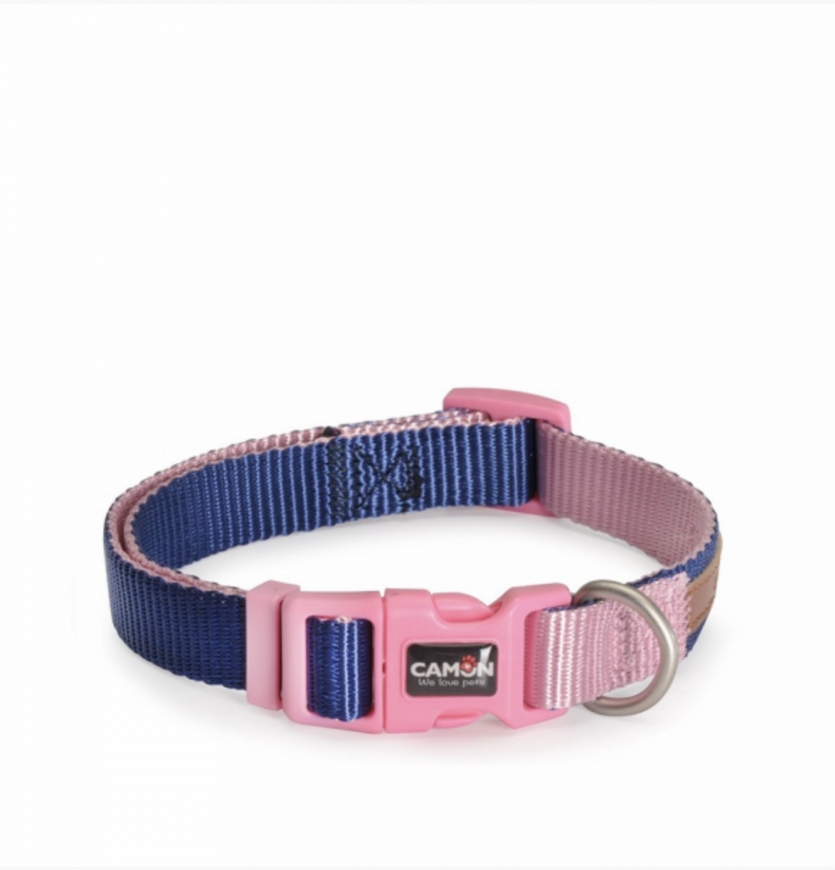 Picture of Camon Adjust Collar Double Premium Blue Pink 15X300 400 Mm