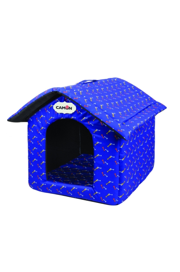 Picture of Camon Fabric Pet Den With Bones Blue 43X40X42 Cm