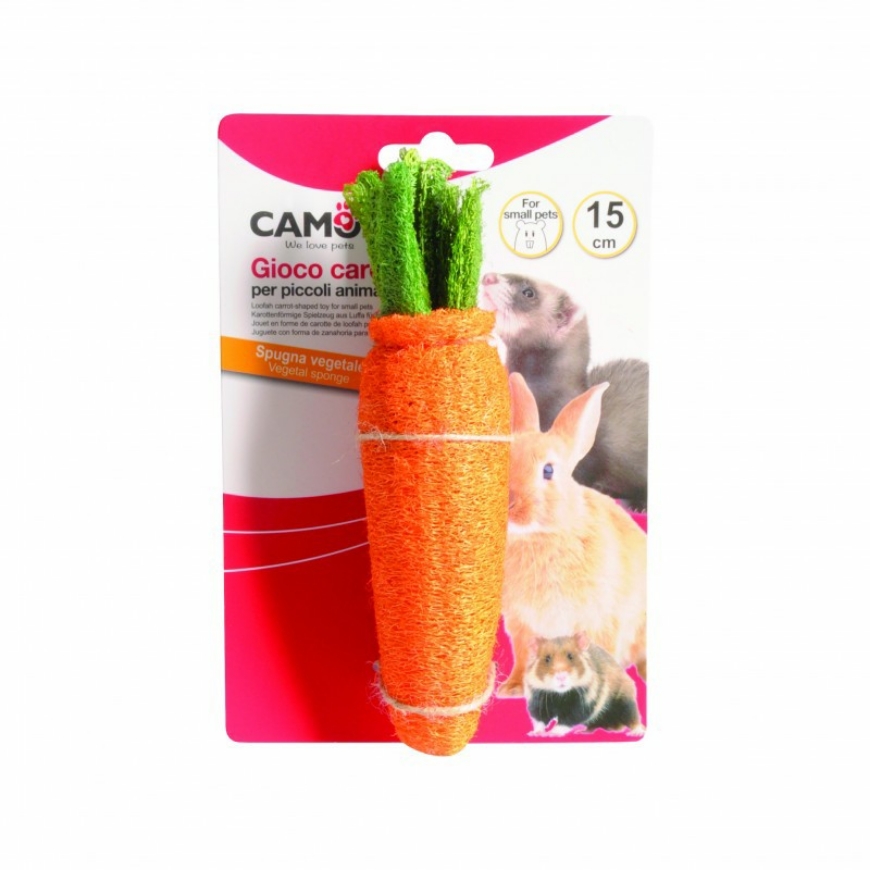 Picture of Camon Loofah Toy For Small Pets Carrot