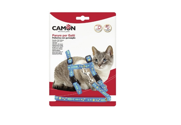 Picture of Camon Nylon Cat Harn + Leash 10 Mm