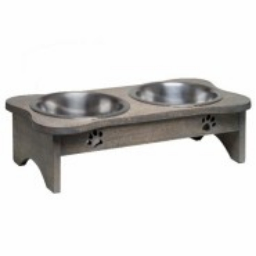 Picture of Loving Pet Diner 2Qt Gray Wooden Mod