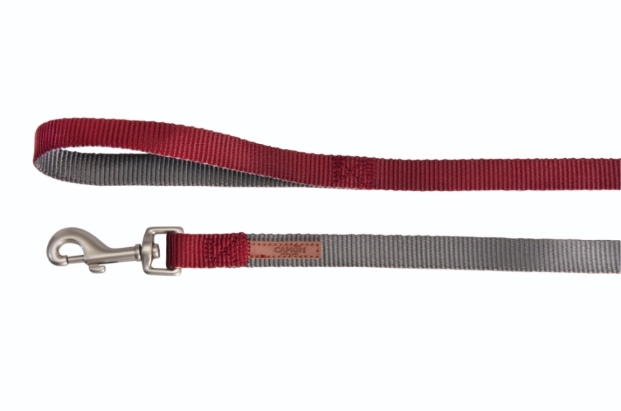 صورة Camon Dog Leash Double Premium Grey Red