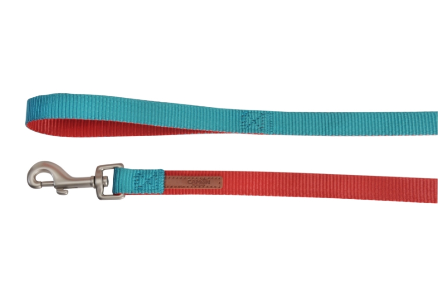 صورة Camon Dog Leash Double Premium Red Teal