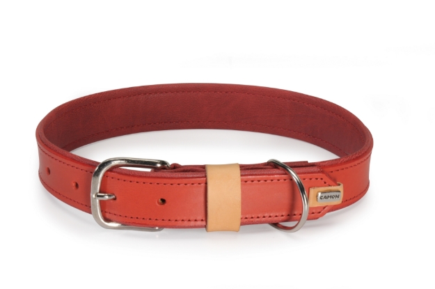 Picture of Camon Leather Collar With Synthetic Lining Red