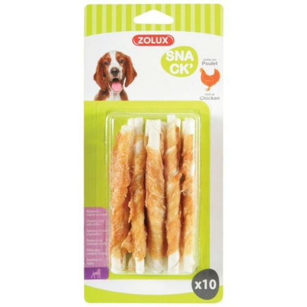 Picture of Zolux Snack X10 -Chicken Chewing Sticks For Dogs 85G