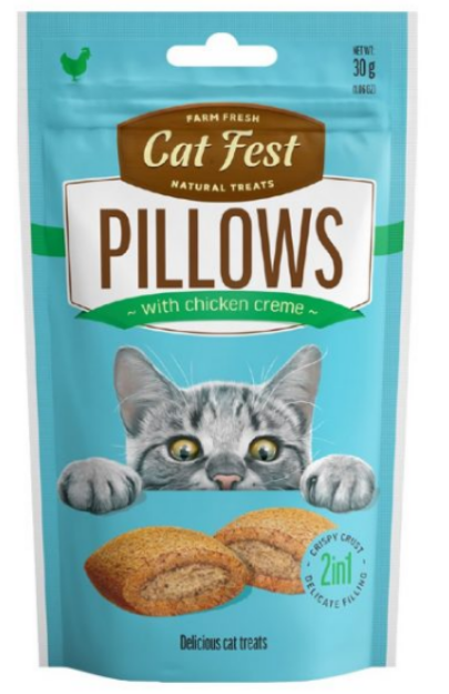 صورة Cat Fest Pillows Treats Chicken Creme 30G