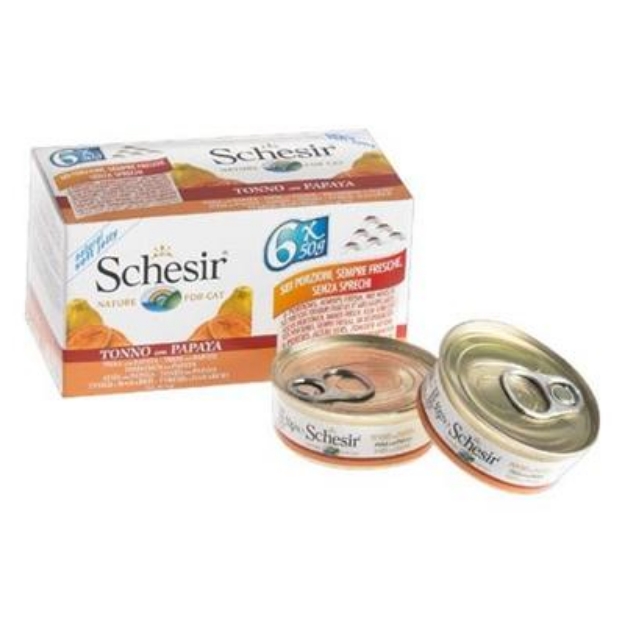 Picture of Schesir Cat Multipack Tuna With Papaya 6X50G