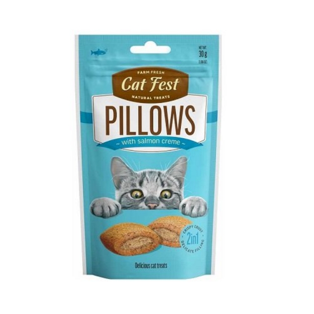 Picture of Cat Fest Pillows Treats Salmon Creme 30G