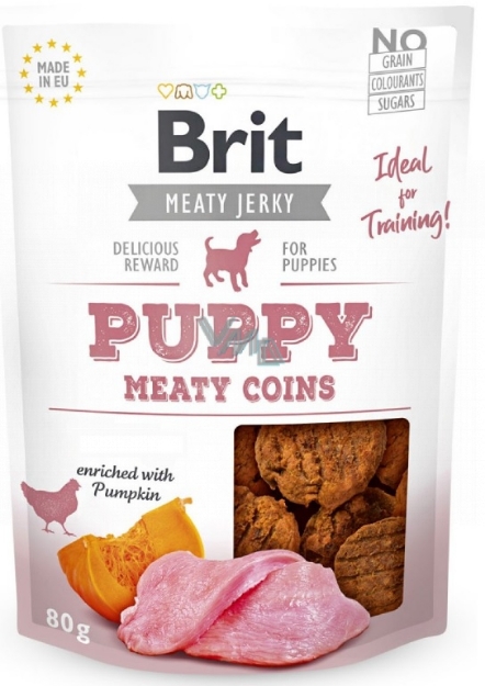 Picture of  Brit Jerky Puppy Turkey Meaty Coins 80G