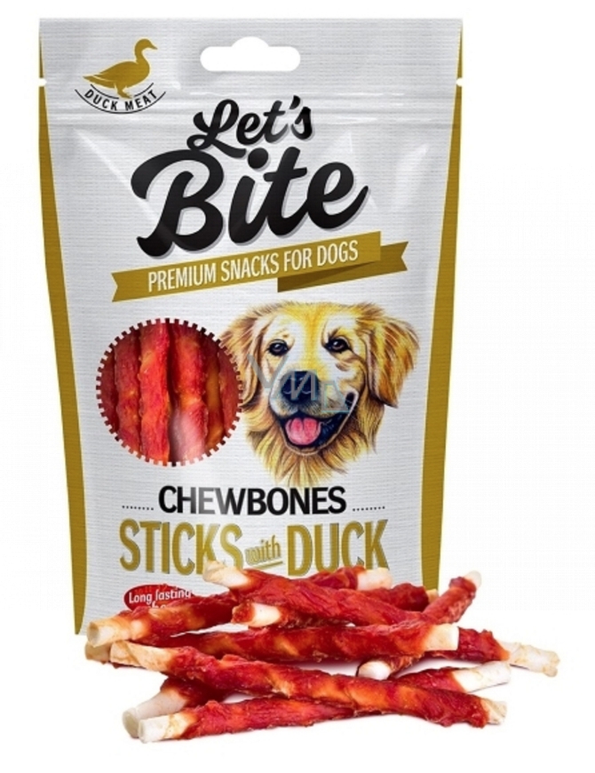 صورة  Let’S Bite Chewbones Sticks With Duck 80G