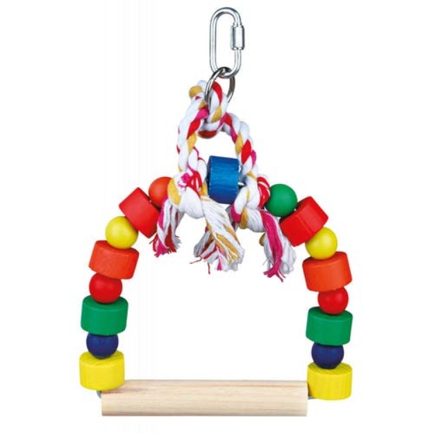 صورة Trixie  Arch Swing With Colourful Blocks Wood 13 × 19 Cm
