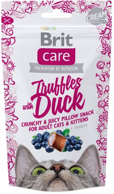 صورة  Brit Care Cat Snack Truffles Duck Adult - Kitten 50G