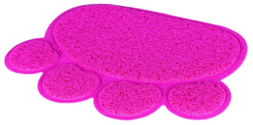 صورة Trixie  Cat Litter Tray Mat Paw Pvc 40 × 30 Cm Pink