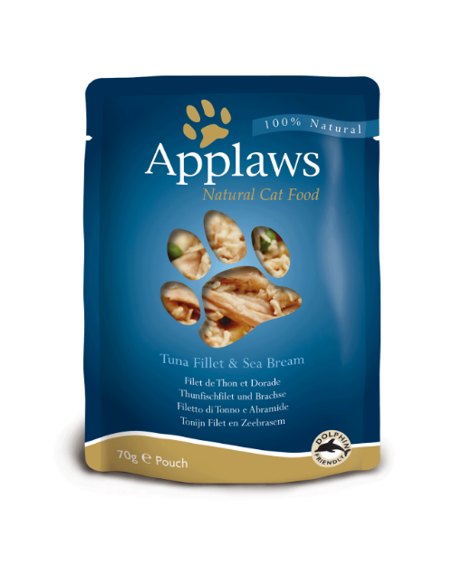Picture of Applaws Wet Food For Cats Envelopes With Tuna And Sea Bream 70 G
