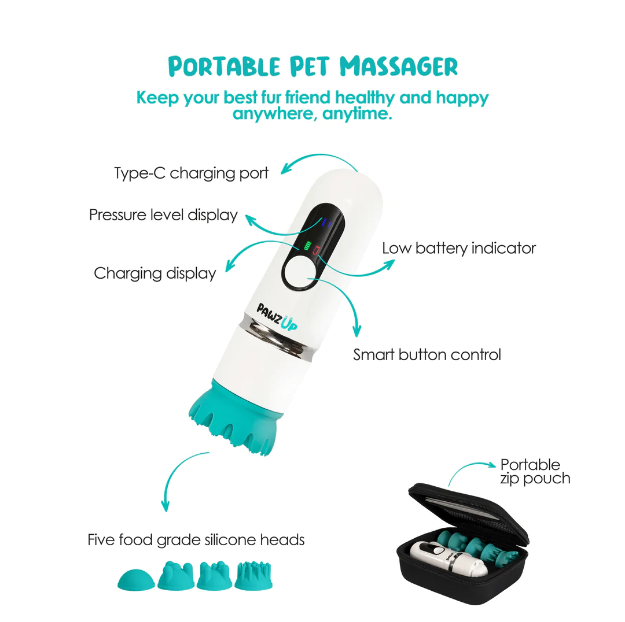 Picture of PawzUp Portable Pet Massager - White
