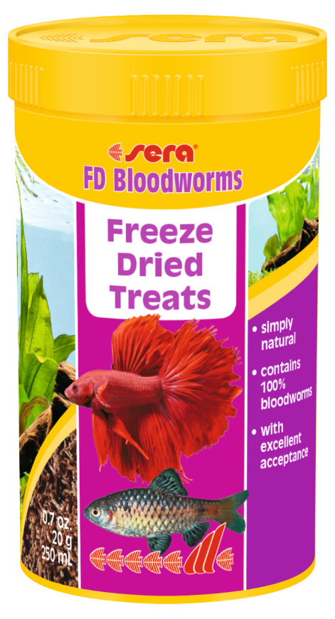 صورة Sera Fd Blood Worms Dried Treats 250Ml