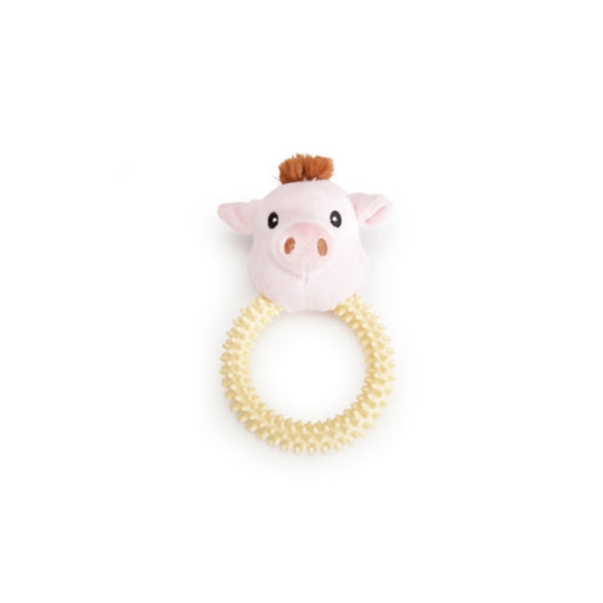 Picture of Camon Plush Dog Toy With Tpr Ring