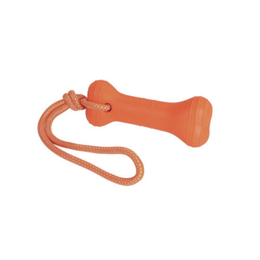 صورة Camon Dog Toy - Eva Bone With Rope - Orange