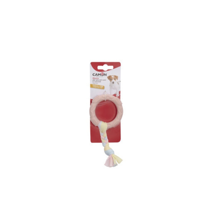 صورة Camon Puppy Toy - Tpe Ring Assort.Colors With Cotton Plait