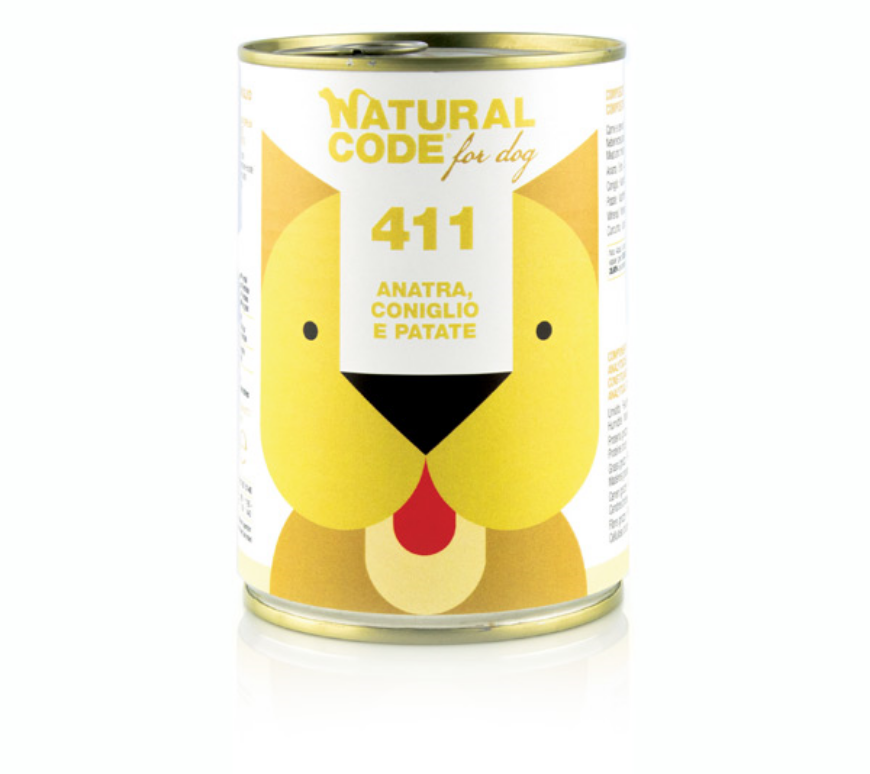 Picture of Natural Code 411 Duck Rabbit And Potato For Dogs 400G