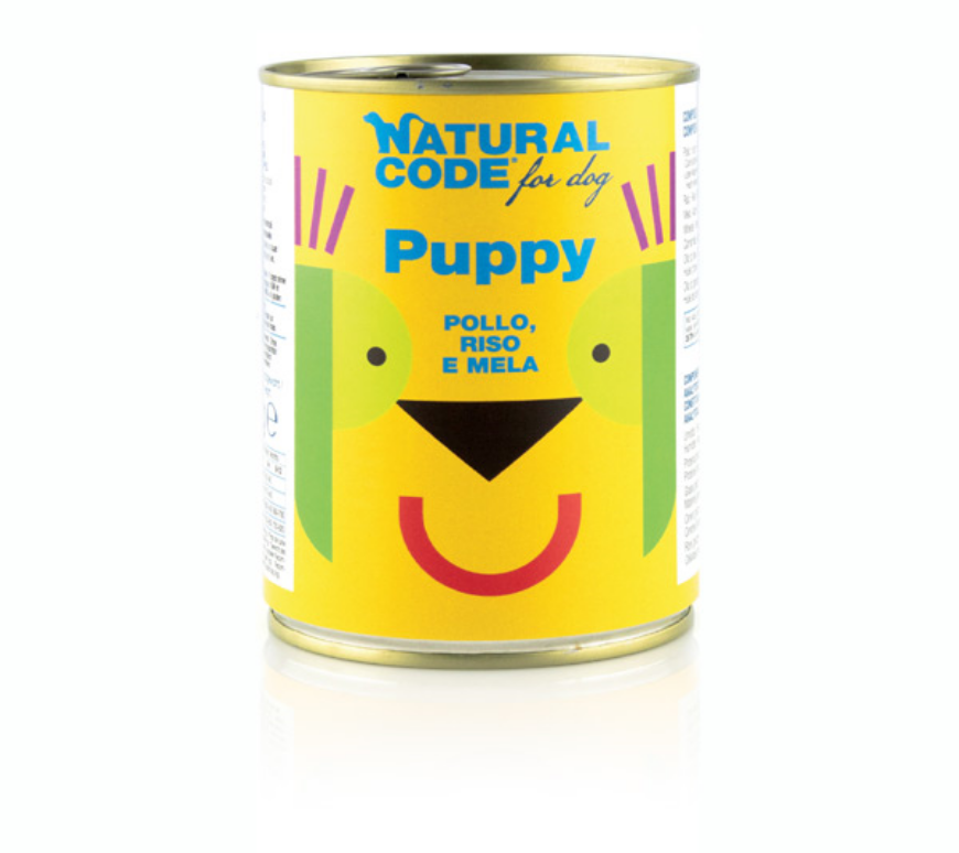 Picture of Natural Code Puppy 01 Chicken Rice And Apple For Dogs 400G