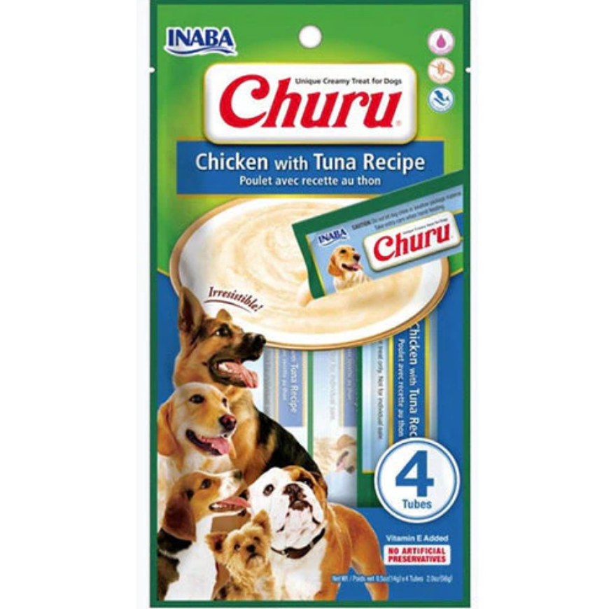 Picture of Inaba Churu Chicken Recipe With Tuna 14G X4 Tubes For Dogs
