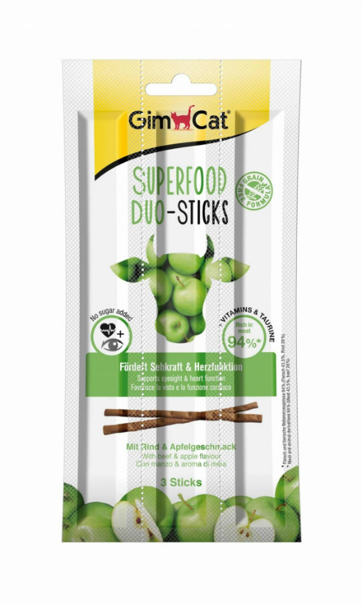 صورة Gimcat Cat Treat Sticks Beef And Green Apple