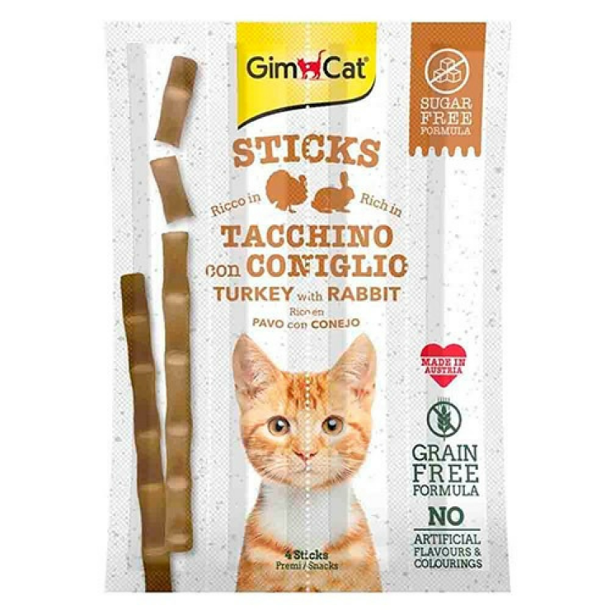 صورة Gimcat Sticks Turkey & Rabbit 5 Sticks