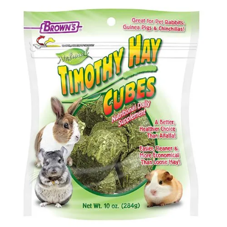 صورة Fmbrowns Western Cut Timothy Hay Cubes Small Animal Food 10Oz
