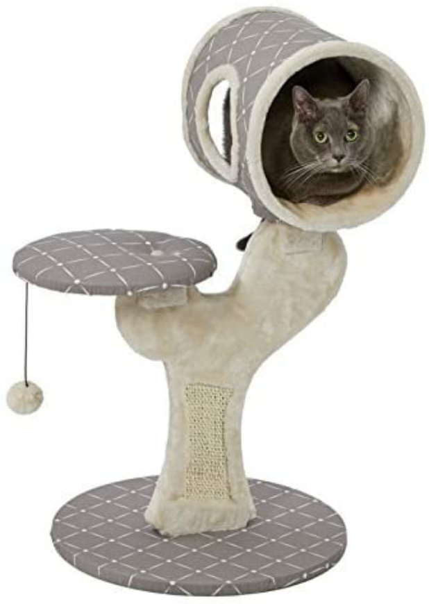 صورة Midwest Salvador Cat Tree, 30.75" H, 17 Lbs, Gray / Tan