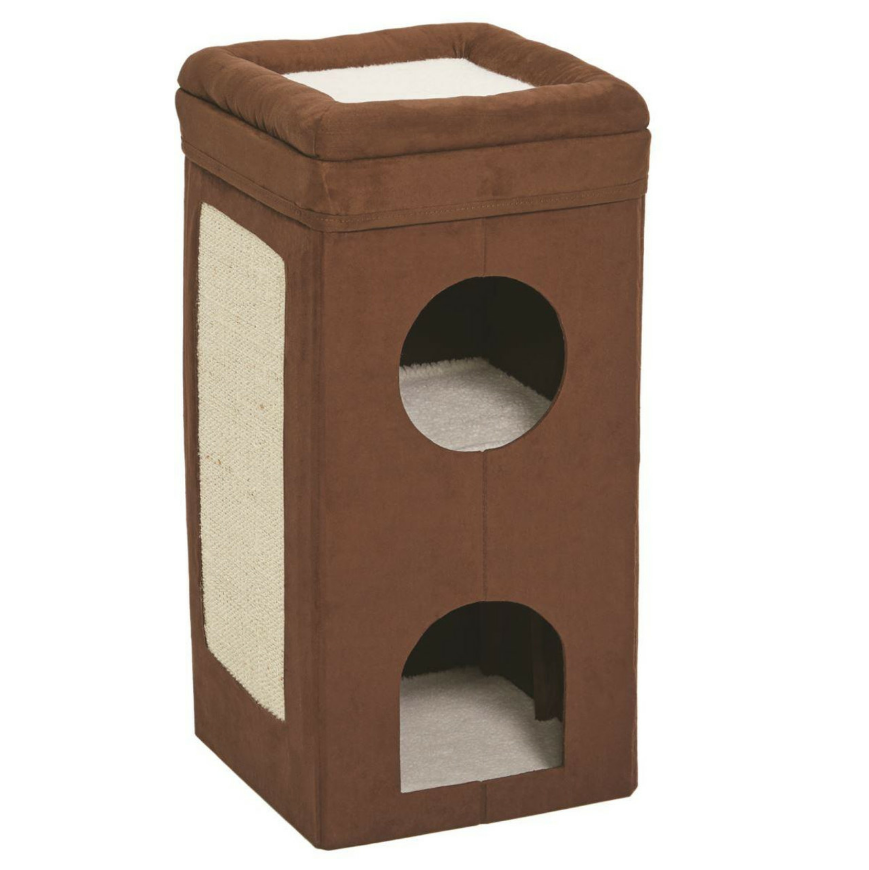 صورة Midwest Curious Cat Condo, Brown - 37L X 37.3W X 77.1H Cm