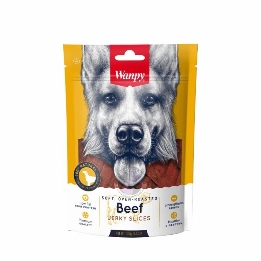 صورة Wanpy Soft Beef Jerky Slices for Dogs 100G