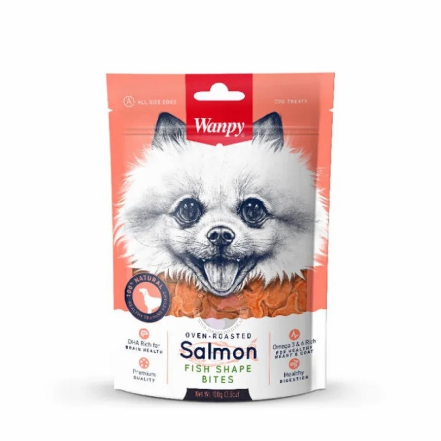 صورة Wanpy Salmon Fish Shape Bites for Dogs 100G