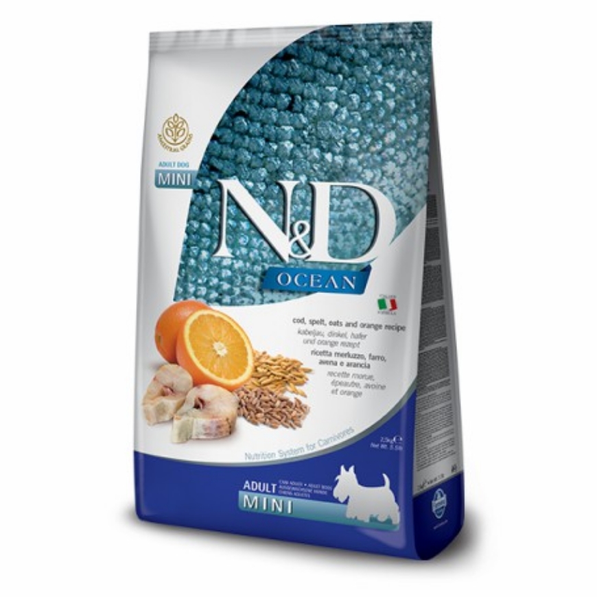 صورة Farmina OCEAN DOG CODFISH & ORANGE adult mini 2.5 kg
