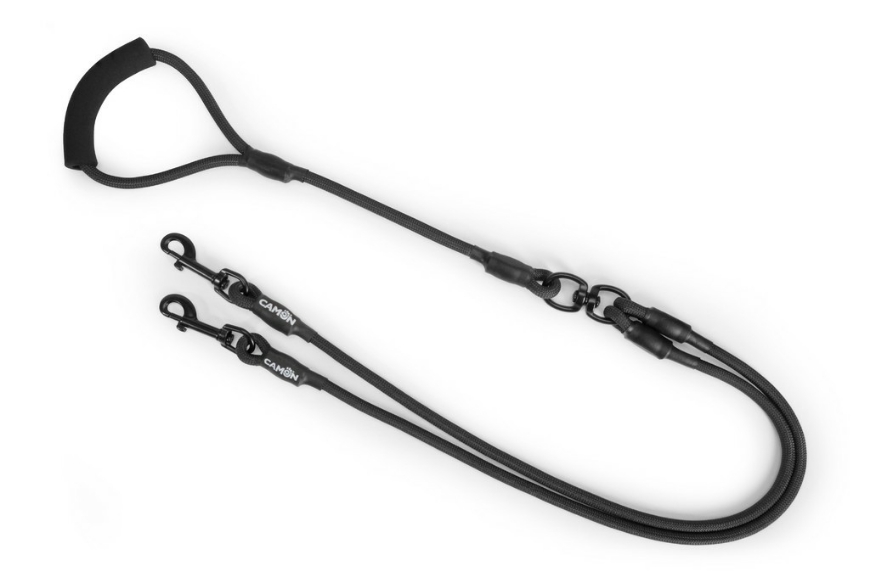 صورة Camon Double Leash - Diam.10mm - 120 cm -Burgundy