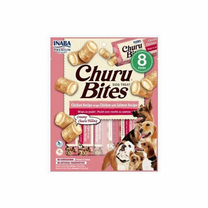 صورة  Inaba Churu Churu Bites for Dogs Chicken with Salmon 8x12g