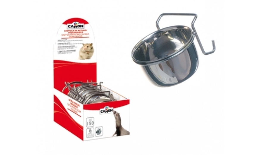 صورة Camon-St-Steel-Bowl-With-Hook-For-Small-Animals-150Ml