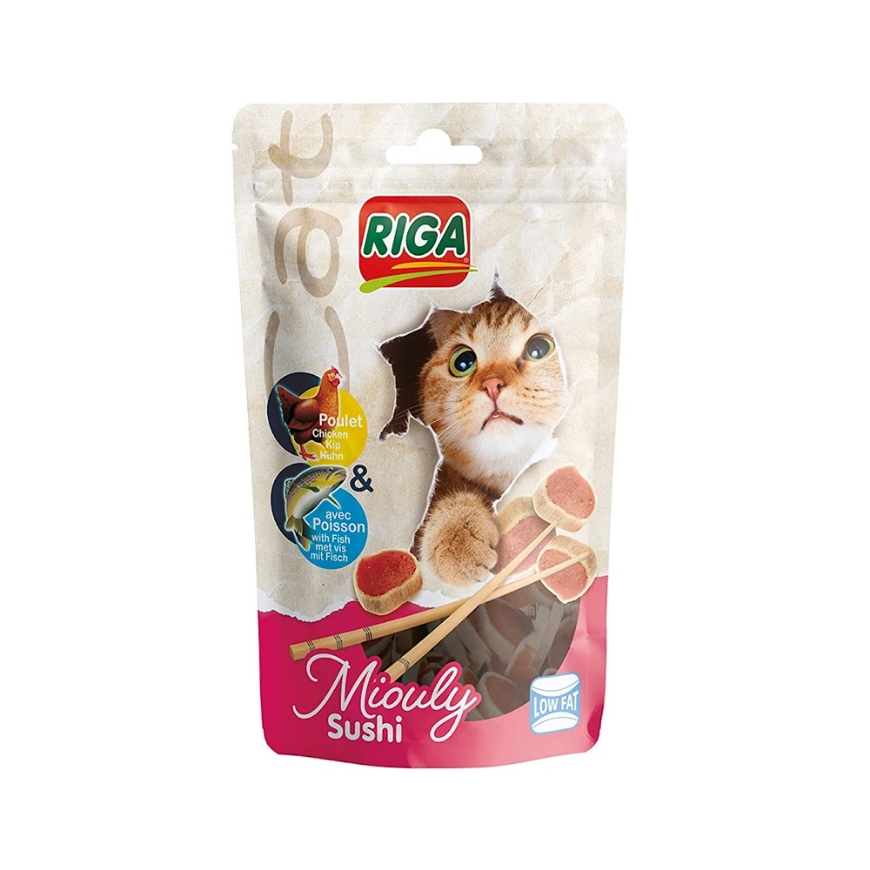 صورة Riga Miouly Sushi Fish and Chicken Cat Treats - 100 g