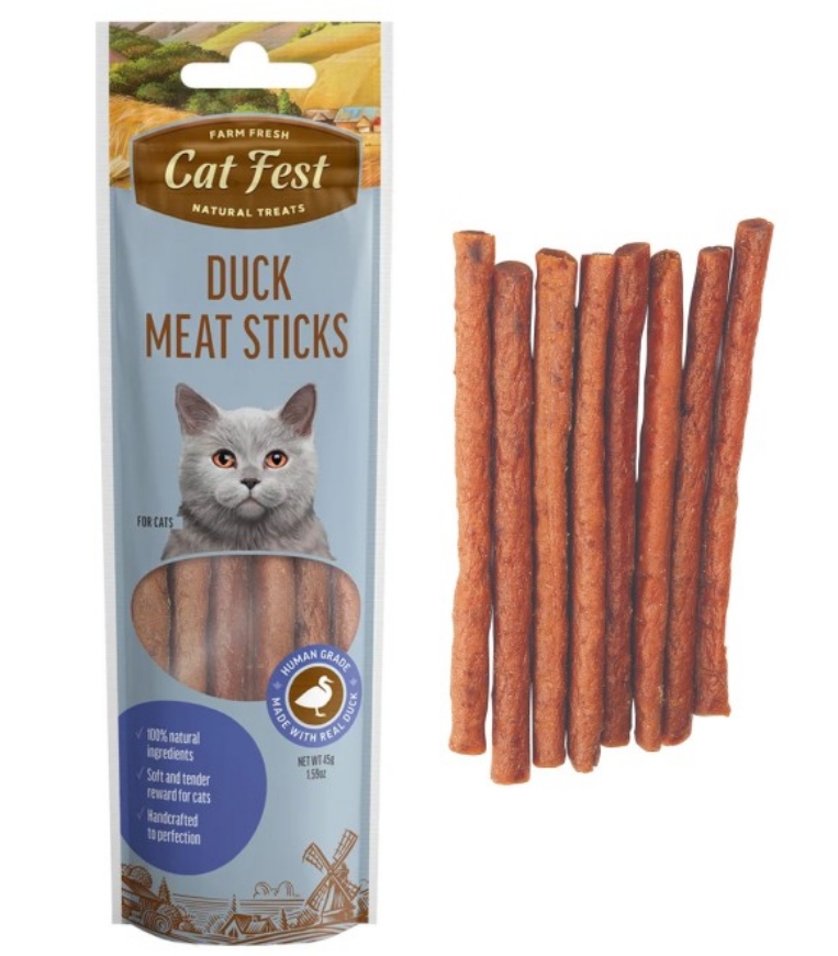 Picture of Cat fest Treats - Duck Sticks for Cats 45g