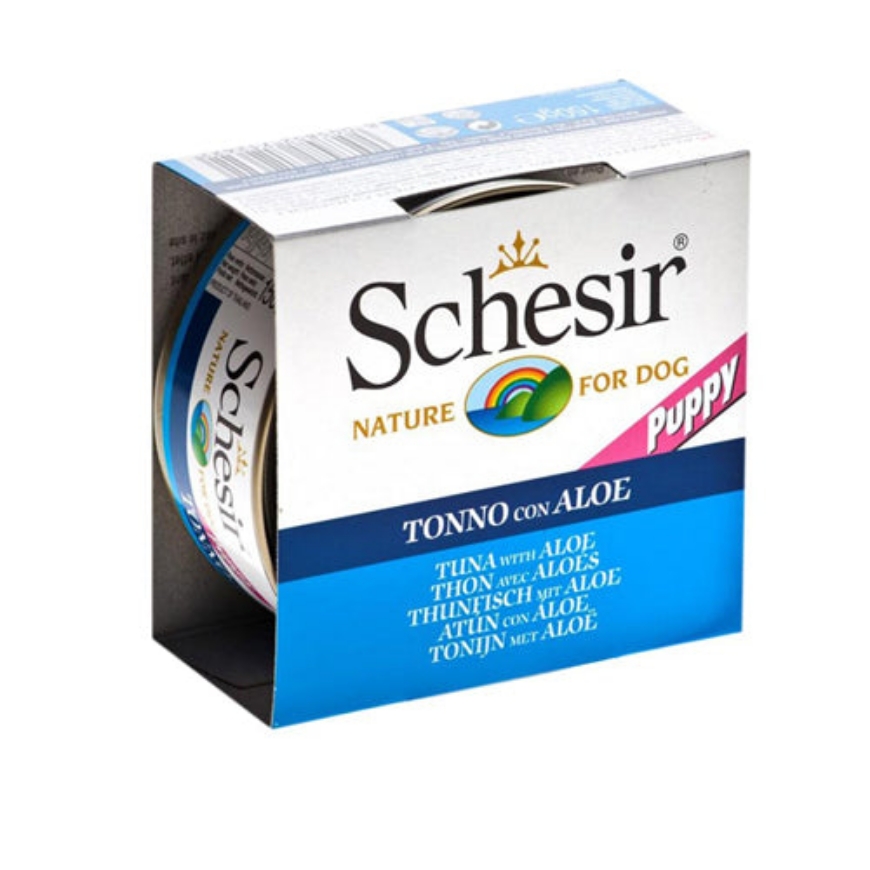 Picture of Schesir Puppy Tuna With Aloe Can 150G
