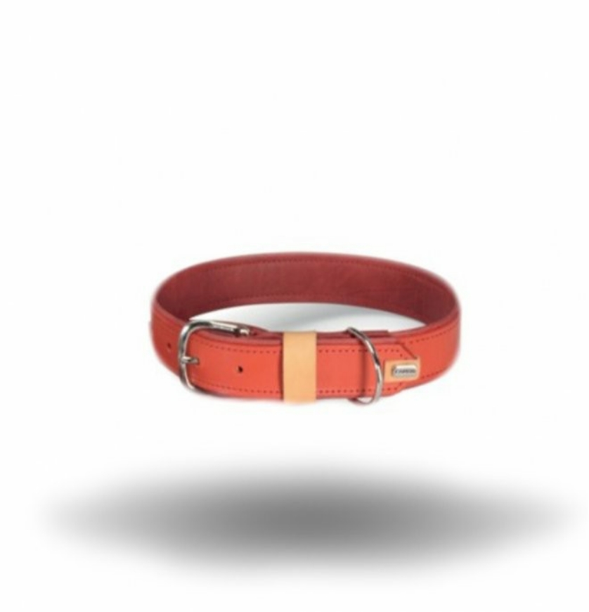 صورة Camon Leather Collar With Synthetic Lining Red 35X700 Mm