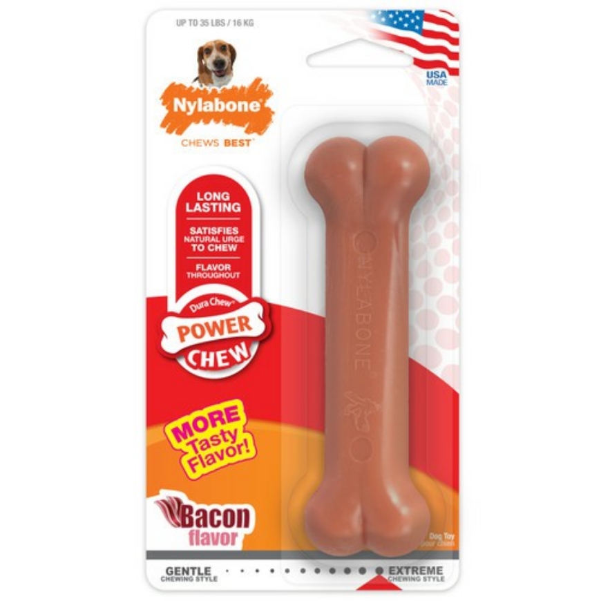 Picture of Nylabone Dog Toy medium  Bacon