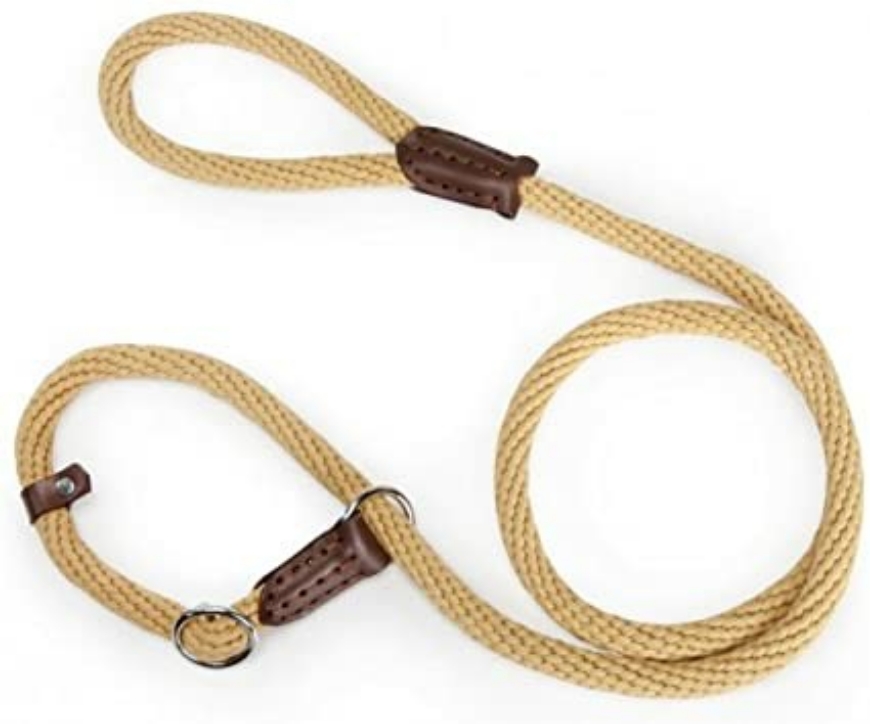 صورة Camon Rope And Leather Leash Beige 16x1200 mm