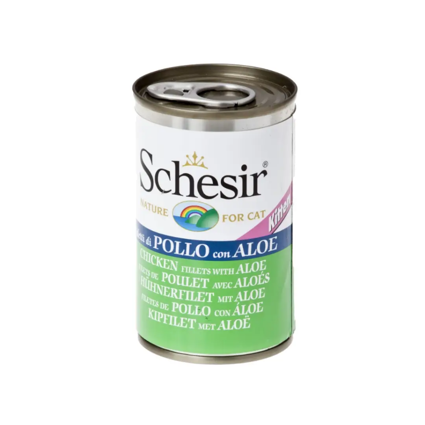 Picture of Schesir Kitten Chicken Fillets With Aloe Can 140G
