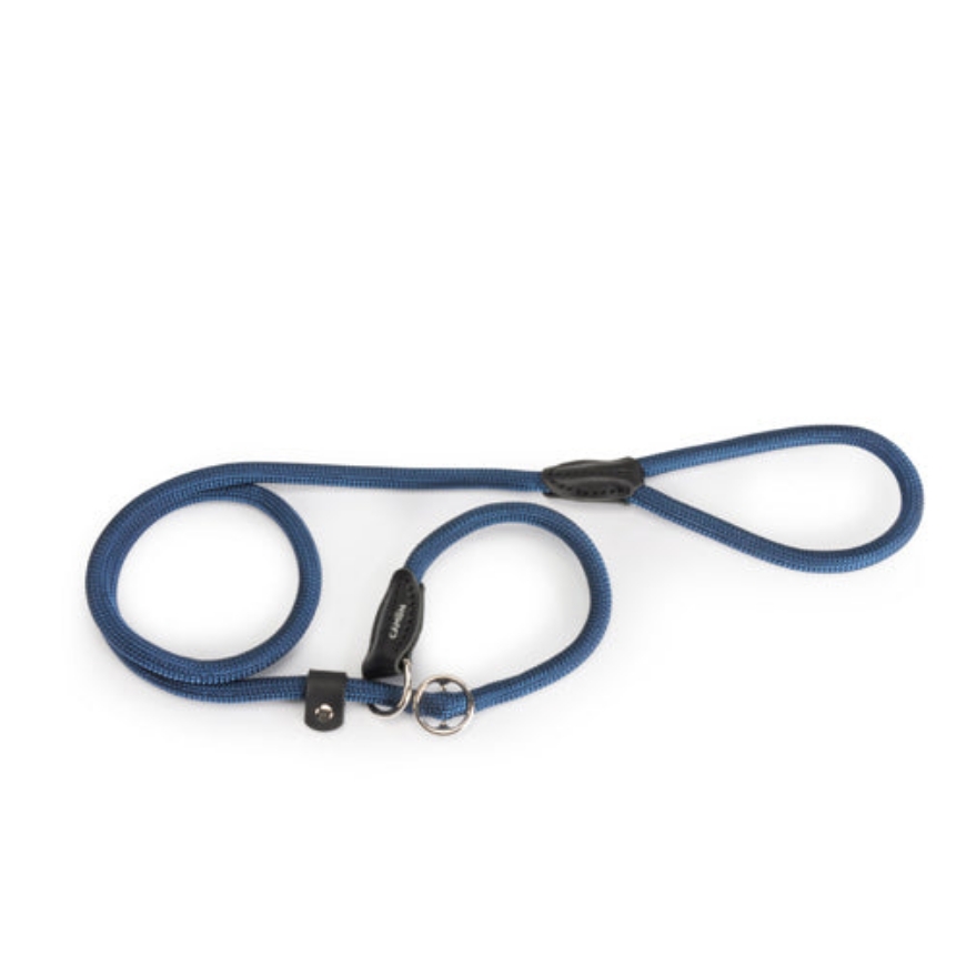 Picture of Camon Rope And Nylon Choke Leash - Blue - 11X1200Mm