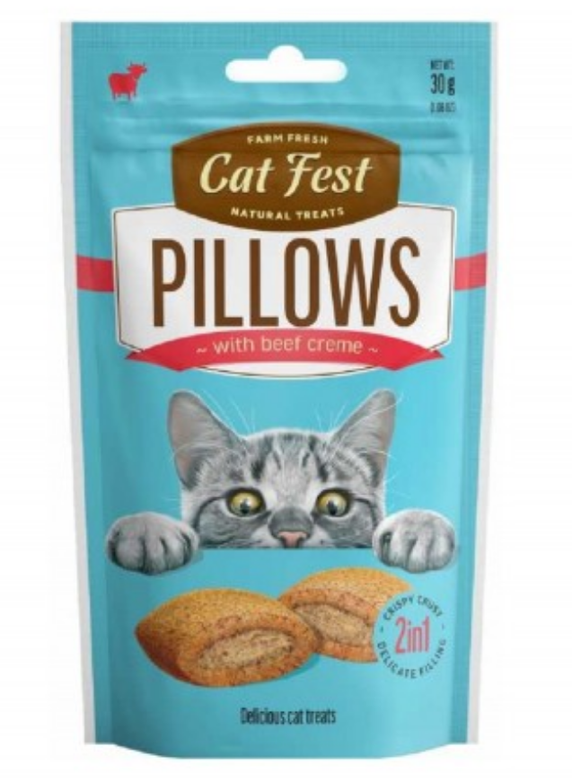 صورة Cat Fest Pillows Treats Beef Creme 30G