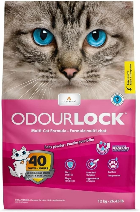 Picture of Odour Lock Baby Powder scented cat litter 12 kg