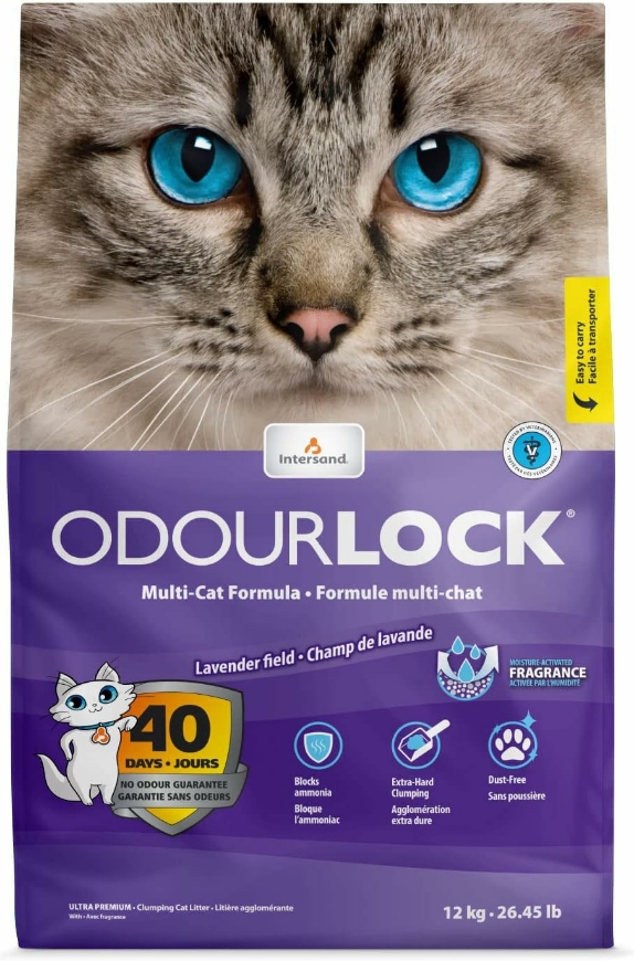 Picture of Odour Lock Lavender scented cat litter sand 12 kg