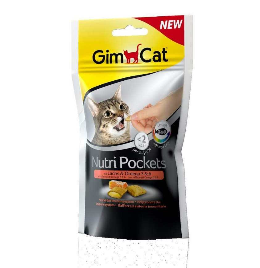 Picture of Gimcat Nutri Pockets Salmon Cream Supplement 60gm