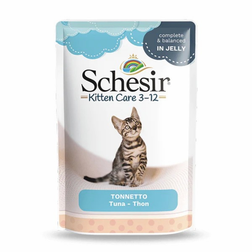 Picture of Schesir Kitten care 3-12 Cat Pouch Tuna In Jelly 85G
